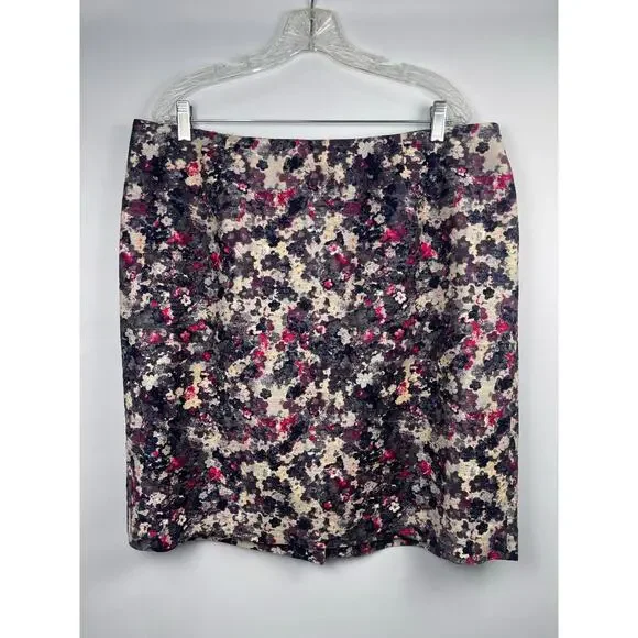 Talbots Woman Petites 18WP Floral Pencil Skirt Knee Length​ - Picture 2 of 12